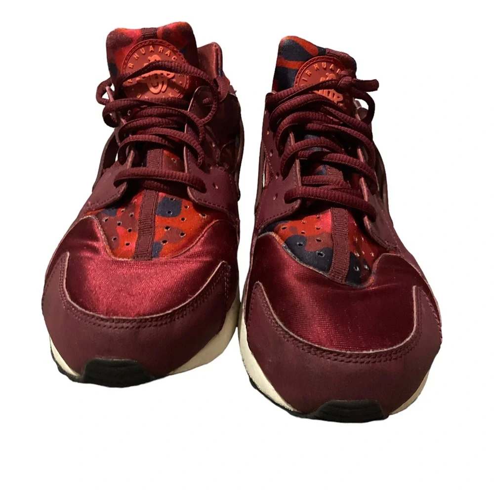 Nike Air Huarache Run Print Women's Shoes Deep Garnet/Bright Crimson Sz 10 - Picture 8 of 8